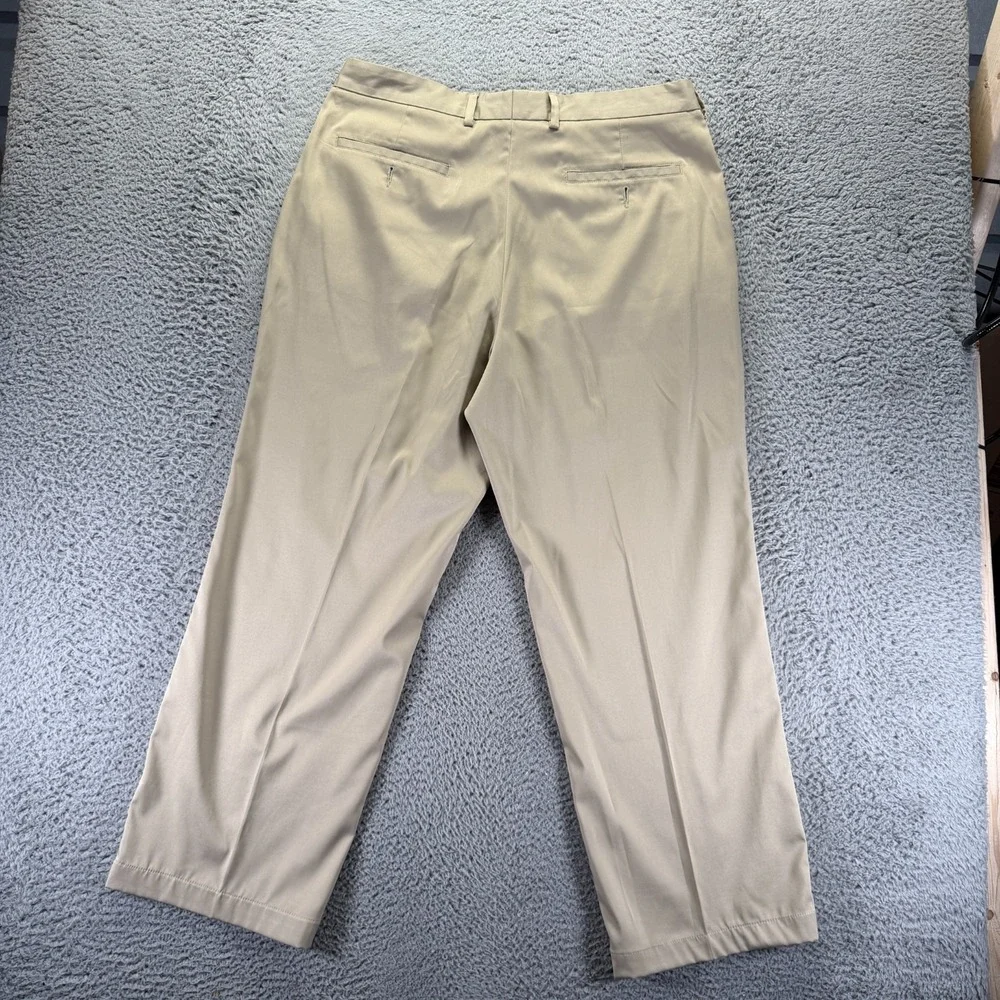 Pebble Beach Pant Mens 38x32 Beige‎ Polyester Golf Performance Straight Stretch